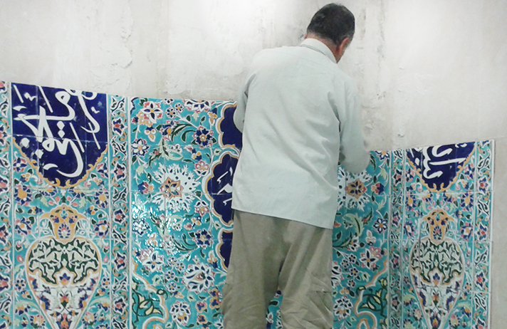 مراحل ساخت کاشی معرق مراحل ساخت کاشی معرق